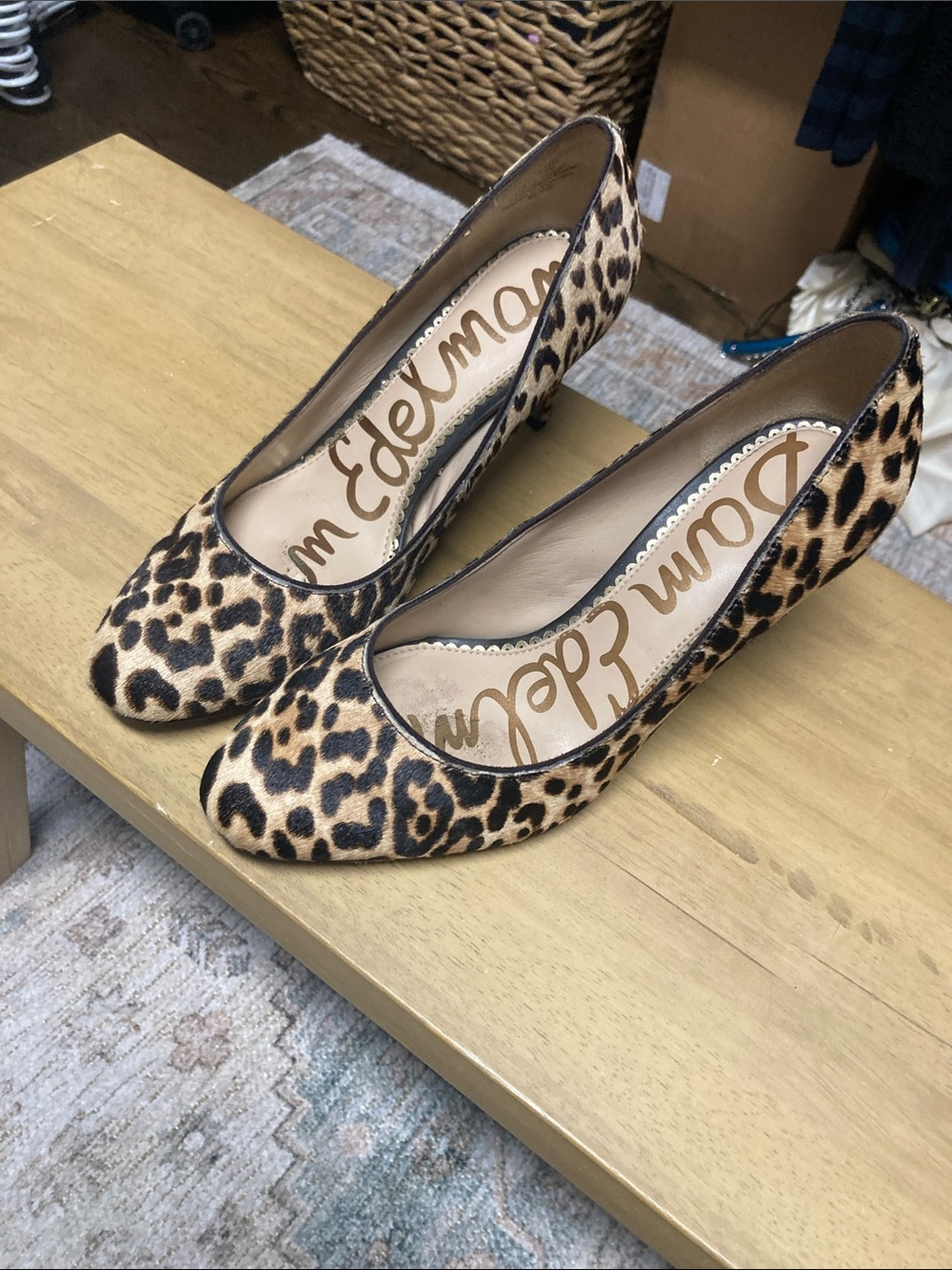 Sam Edelman Leopard Print Pumps in Tan and Black